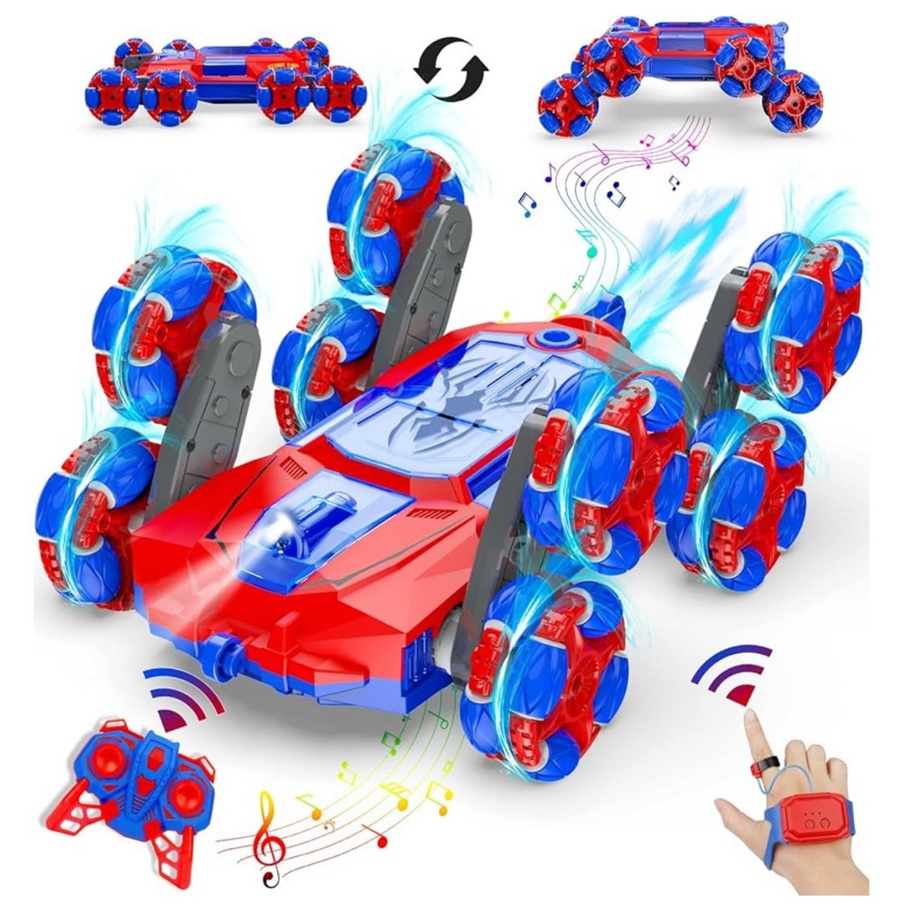 Remote Control Stunt Car - Red and Blue
